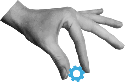 Human hand reaching in